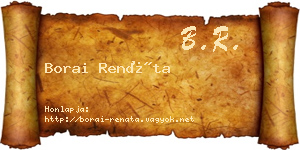Borai Renáta névjegykártya
